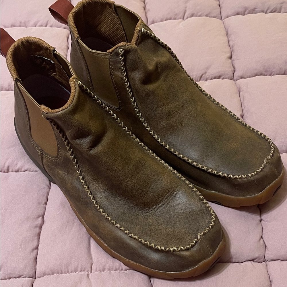 Twisted X Men's Brown Leather Slip-On Boots